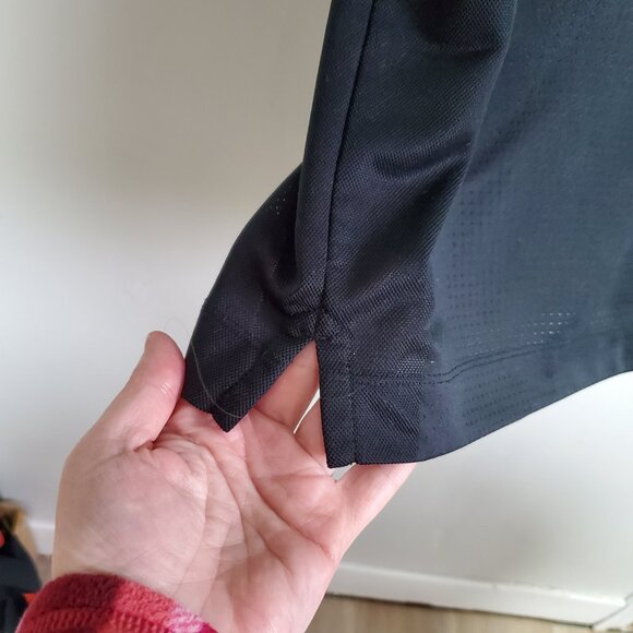 NIKE Golf FitDry Polo Shirt Top Engineered Mesh Fabric Black White Men's Medium - Picture 6 of 13